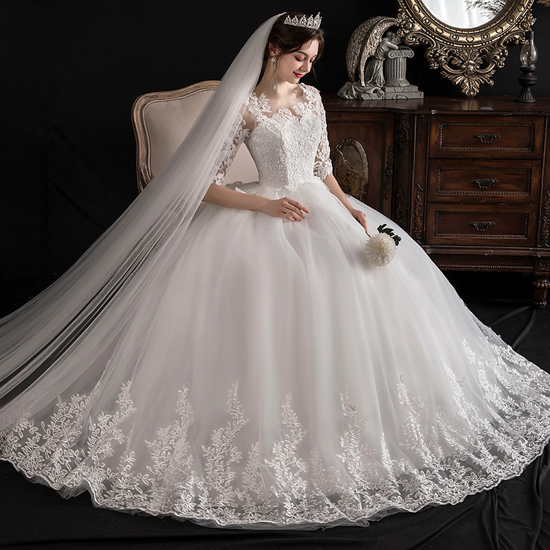 Large size wedding dress 200 catties plus fat, increase fat mm, thick arm meat trailer tail pregnant woman fat bride wedding service woman Large size wedding dress 200 catties plus fat, increase fat mm, thick arm meat trailer tail pregnant woman fat bride wedding service woman