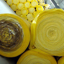 Light steel keel partition broken A grade fireproof glass fiber sound absorbing soundproof rock wool roll cotton felt plate 50mm high temperature resistant