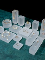 Acrylic frosted decoration pendulum table diy thickened full set square column cylindrical arched jewelry commercial display light transmission