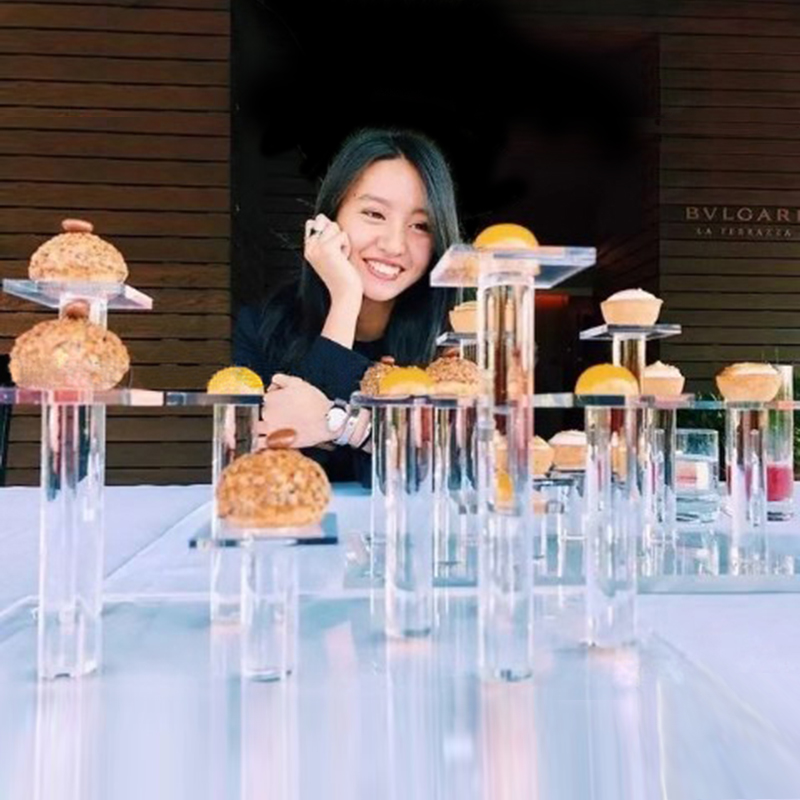 Top Cake Show Shelves Sweet Terrace Decoration Transparent shelf Perfume Pendulum Table Props Bread Cabinet rack