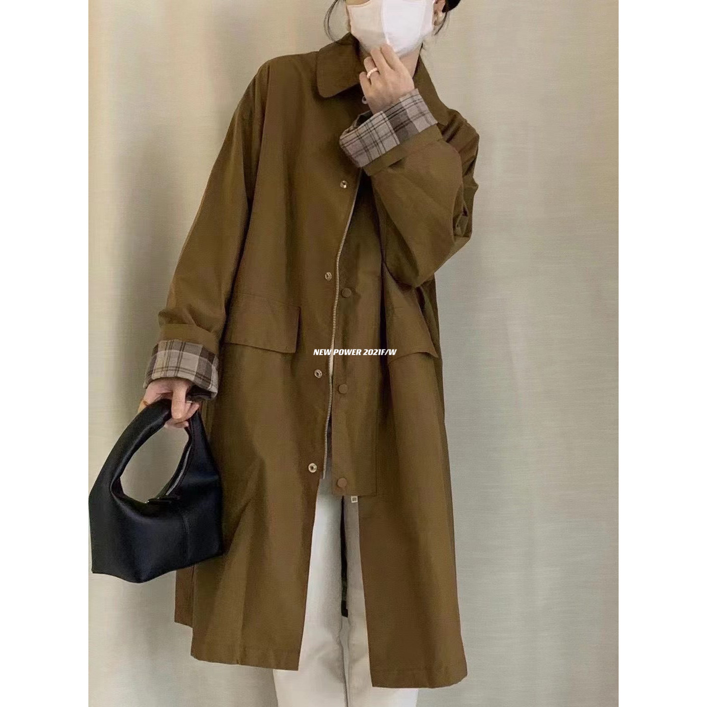 NPR 22 Spring and Autumn Hankeren Medium - long - page Hankeren Landclothes Han - Edition Leisure and Lined thin coat