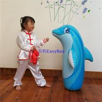 Hot selling INTEX dolphin children inflatable tumbler toys Sanda boxing post sandbag taekwondo judo props