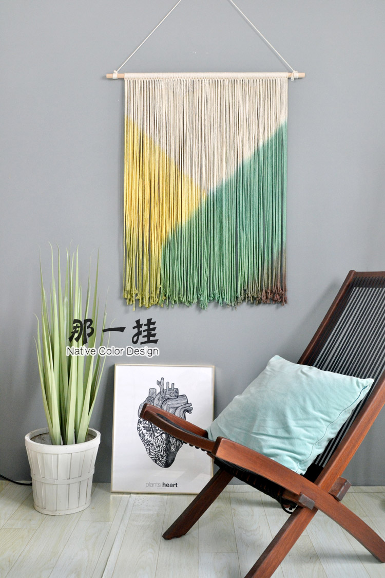 Tyurin [rằng] treo nhuộm bông tấm thảm treo tường tường màu mô hình phòng giường ngủ lối trang bị mềm và bữa sáng - Tapestry thảm treo đầu giường