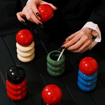 Sunset ceramic ashtray with cover anti-fly home living room high-looking creative ashtray ball ashtray