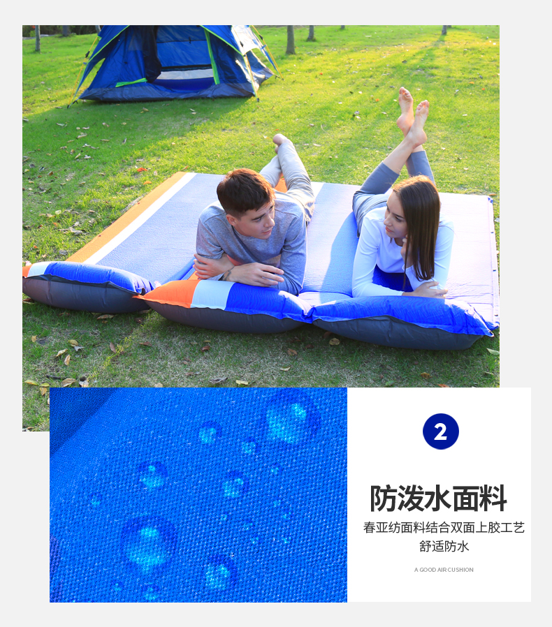 Beishan Wolf tự động bơm hơi dày lên hoang dã đôi lều cắm trại ngủ mat ẩm pad duy nhất có thể chiến đấu pad dày - Thảm chống ẩm / Mat / Gối thảm xốp xpe hàn quốc