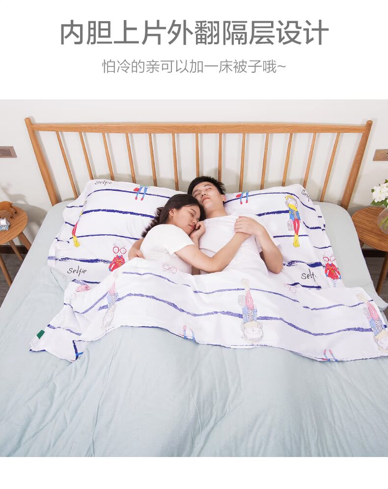 Beishan Wolf Du lịch dành cho người lớn Cotton Túi ngủ bẩn Khách sạn Khách sạn Du lịch Giường ngủ di động Khăn trải giường đơn túi ngủ học sinh