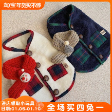 Одежда для животных 宠物衣服圣诞节装扮送围巾狗狗两脚马甲泰迪比熊加厚保暖猫咪棉衣