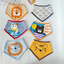 ins baby waterproof triangle towel newborn anti-vomiting bib baby cotton saliva towel autumn and winter 0-3 years old trend
