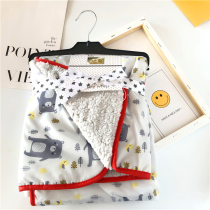 Baby multi-function blanket cover blanket baby waterproof windproof blanket childrens push blanket small quilt thick blanket