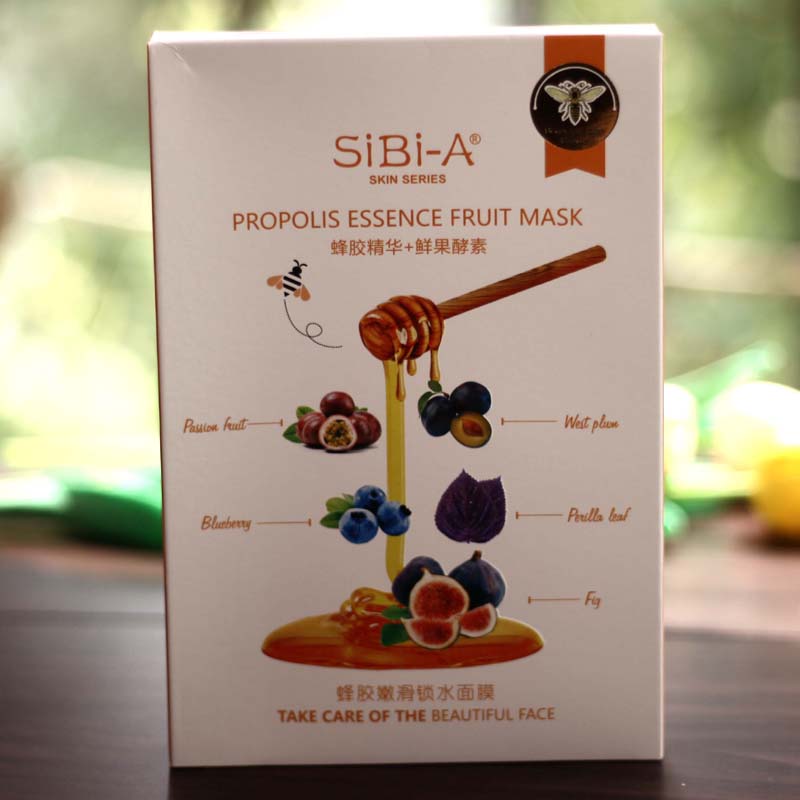 Shi Bi Ya trái cây men lụa tơ tằm đỏ mặt nạ dưỡng ẩm giữ ẩm cho phụ nữ mang thai SiBi-A mặt nạ ngủ thạch collagen