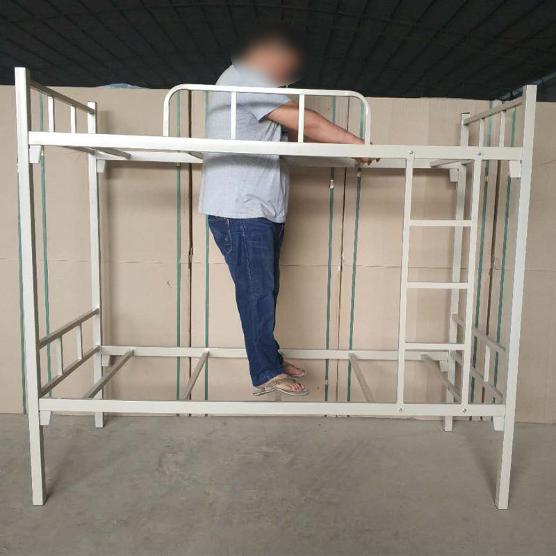 Nanning thick double-layer iron frame bed bunk 1 2 meters adult shelf bed student dormitory wrought iron bed single bed