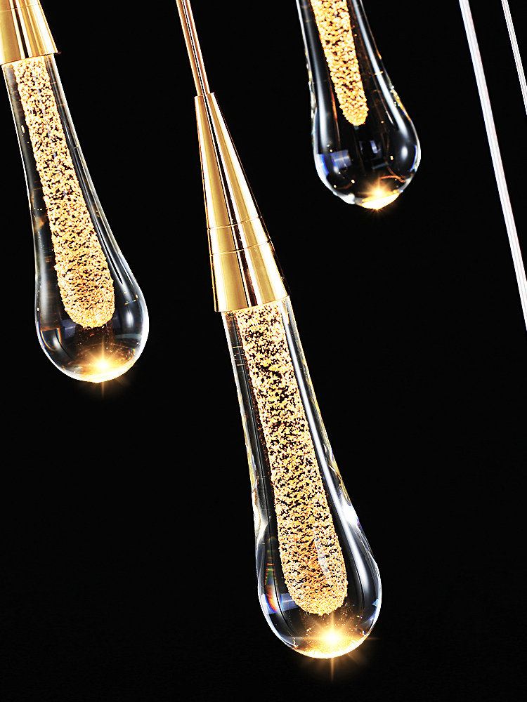 Bedroom Bedside Water Drop Small Chandelier Light Luxury Minimalist Tv Background Wall Showcase Bar Counter Creative Personalized Crystal Lighting