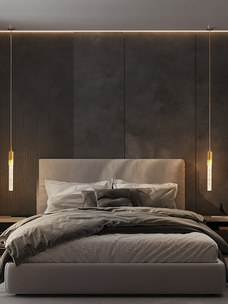 Bedroom Bedside Water Drop Small Chandelier Light Luxury Minimalist Tv Background Wall Showcase Bar Counter Creative Personalized Crystal Lighting