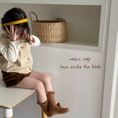 Детские носки, демисезонные хлопковые милые гольфы, средней длины