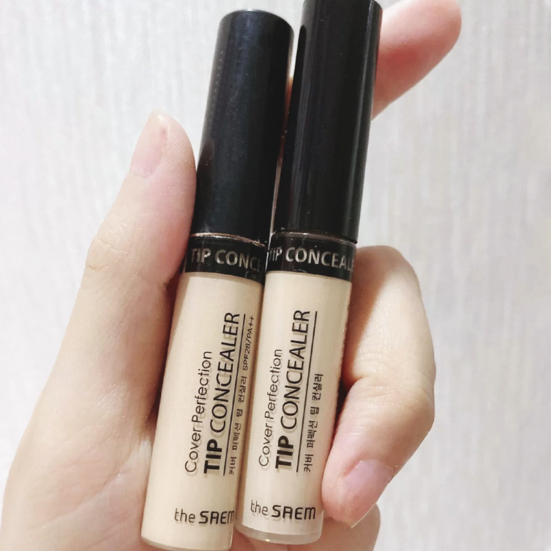 Korea THE SAEM fresh concealer cream plate Double-headed base makeup Cover bean print long-lasting makeup silky 