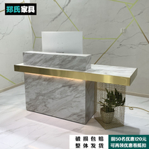 European clothing store Bar counter cashier Hair salon Barber beauty salon Small front desk Reception desk counter Imitation marble