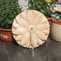 Wall spray mouth Wall Wall water mouth landscape water spray water lotus fountain outdoor courtyard water pendant garden fish pond landscape