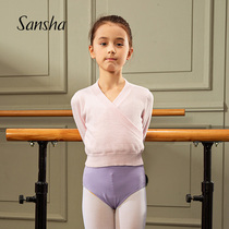  Sansha French Sansha childrens spring dance warm clothes Womens knitted practice clothes tops ballet dance clothes