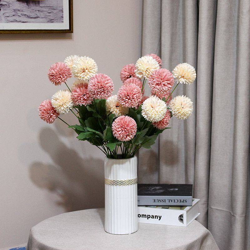 Hydrangea Dandelion Artificial Flower Rose Bouquet Living Room Entrance Table Floral Decoration Fake Flower Home Furnishings