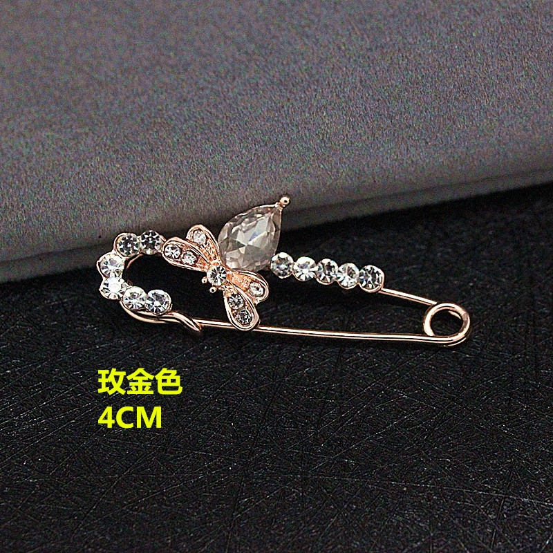 Cổ điển rhinestone phụ kiện trang trí cardigan pin khóa cổ áo trâm nhỏ đa dạng của thời trang hoang dã chống ánh sáng pin nữ ghim cài áo vest nữ