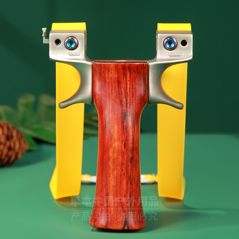 New stainless steel elephant slingshot with removable bow door brace head titanium alloy flat leather slingshot rack high precision big power-Taobao