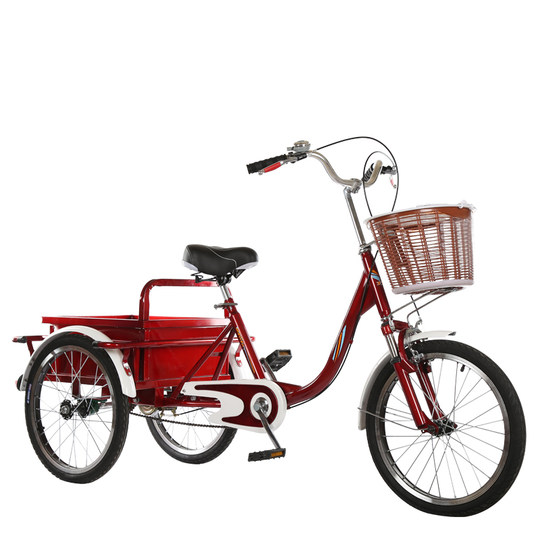 Ji Sanjian elderly pedal adult tricycle self-propelled leisure travel vehicle for shopping and elderly walking tricycle