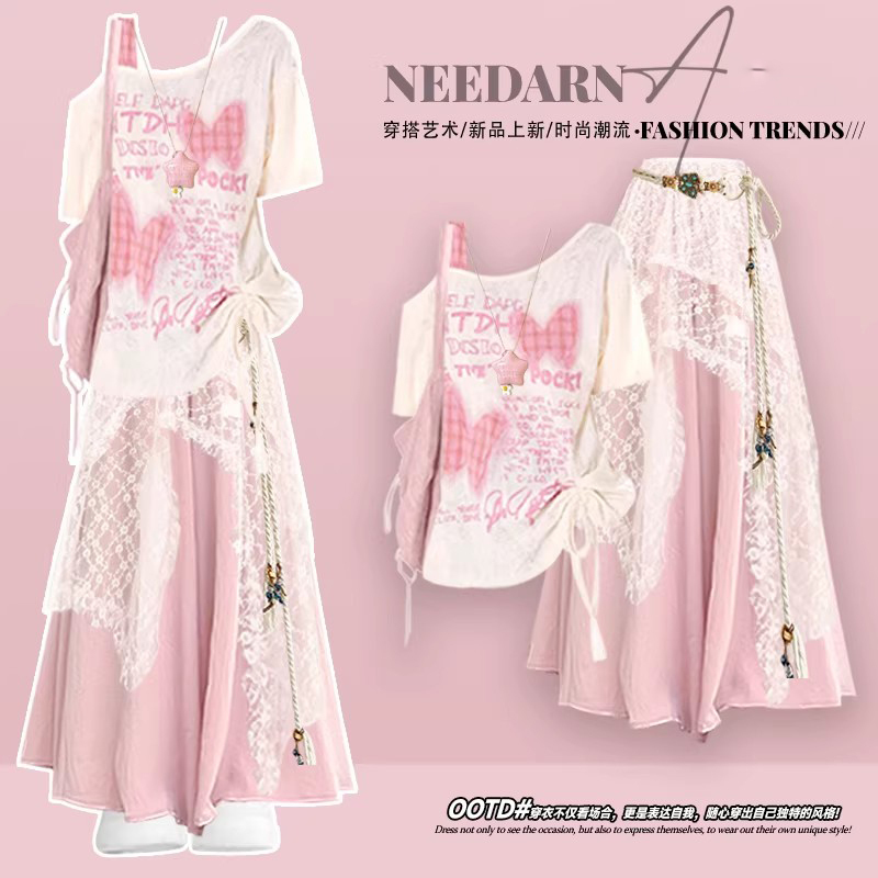 Early Summer Bright and Unique Outfits for Art Students, Beautiful Little Dresses for Women, 2026 Super Trendy Niche Non-Replicated Three-Piece Set