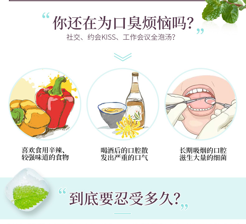日本进口 小林制药 爆珠清新丸 瞬间清新口气 苏打薄荷味 30粒*2盒 图3