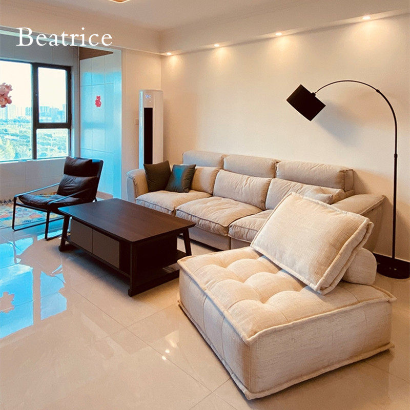 Modular lazy sofa living room tatami Nordic modern down three-person small apartment single leisure chair balcony