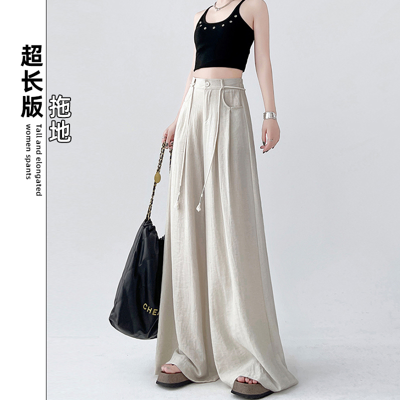175 Cotton and Linen Extra-Long Pants for Tall Women, 180cm Extra-Long Version, Floor-Length Skirt Pants, Summer Loose Casual Wide-Leg Pants 175 Cotton and Linen Extra-Long Pants for Tall Women, 180cm Extra-Long Version, Floor-Length Skirt Pants, Summer Loose Casual Wide-Leg Pants