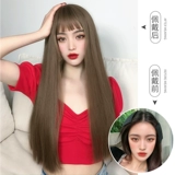 Модная сетка для волос, пряди волос изготовленные из настоящих волос, челка, шлем для парика, прямые волосы, популярно в интернете