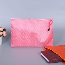 Manufacturer a4 file bag zipped bag plastic waterproof kit student paper bag office archive bag