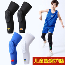 Protection étendue des genoux en nid dabeille pour garçons Leggings anti-chute de basket-ball pour enfants Équipement de protection respirant pour sports de football pour femmes et hommes