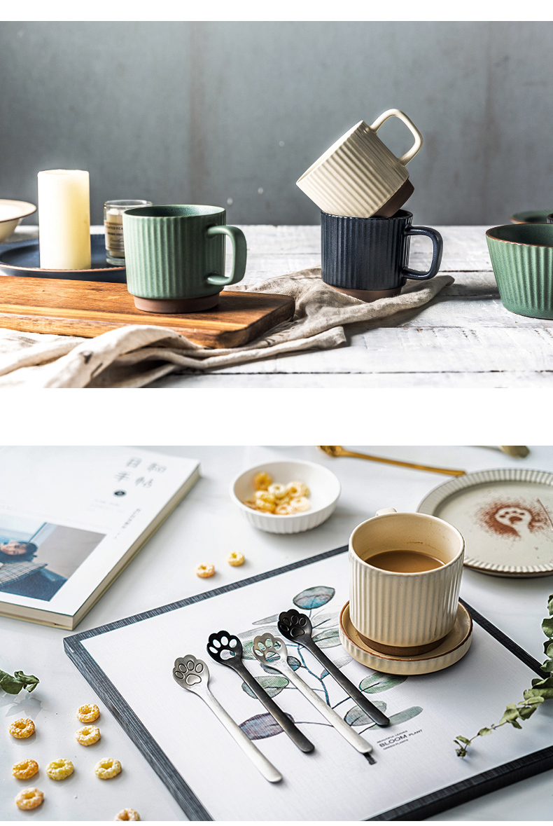 Jian Lin INS Nordic keller of coffee cups and saucers suit creative mugs couples glass ceramic cup