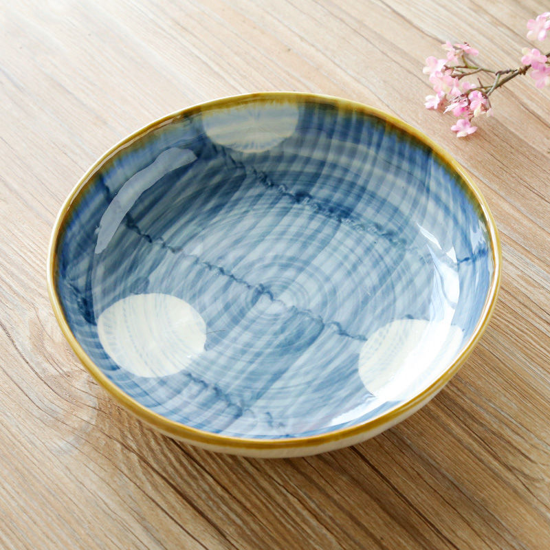Jian Lin creative Japanese household food fruit salad bowl bowl ceramic bowl of dry mixing rainbow such as bowl under glaze color porcelain tableware