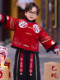 男生冬季新款中国风唐装儿童厚款喜庆洋气喜庆汉服两件套拜年服