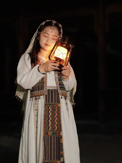 Girls' Xinjiang Uyghur Clothing, Han Dynasty, Kidsren's Western Style Brother and Sister Ethnic Minority Dance Clothing Dress for Women