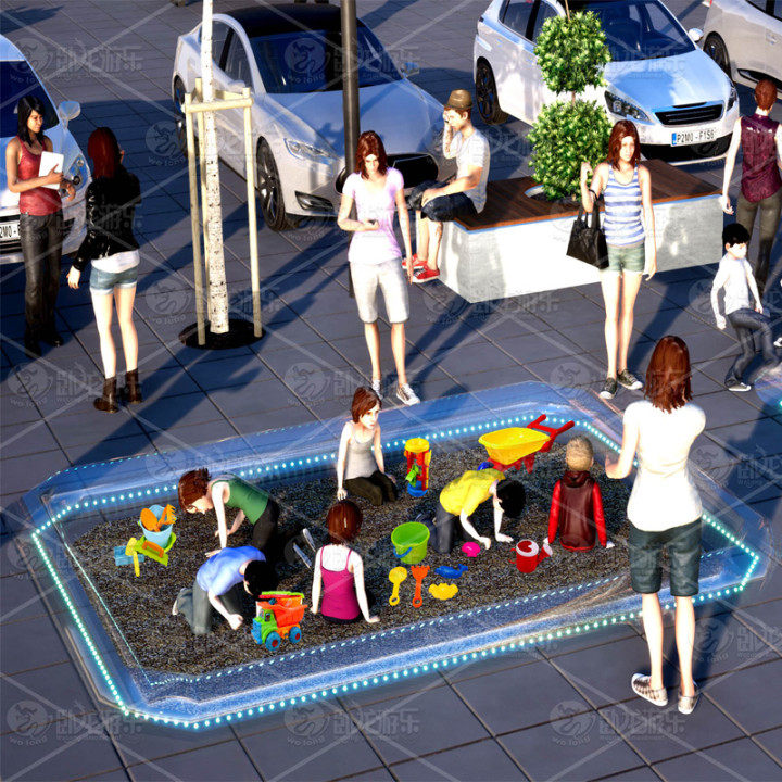 Sandwich net thick PVC material inflatable beach pool Touch the fish pond square blue inflatable pool