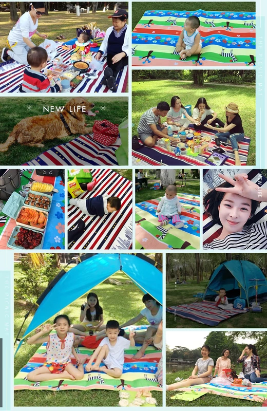 Picnic mat ẩm mat dã ngoại ngoài trời mat thảm không thấm nước thảm di động outing mat dày mùa xuân mat - Thảm chống ẩm / Mat / Gối