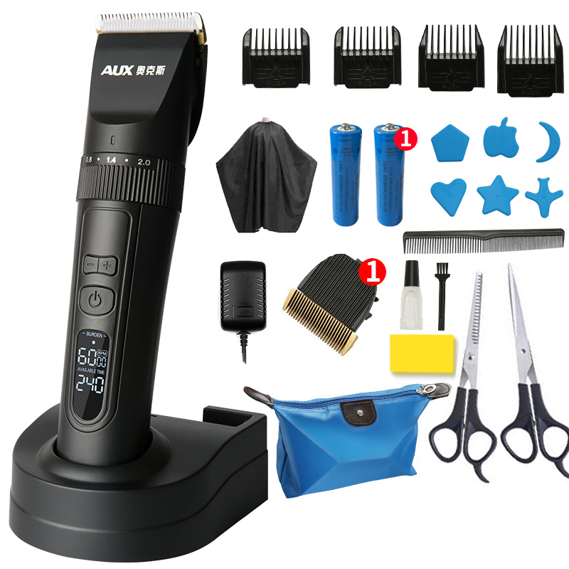 S5 Black [Package 3] + Scissors + Battery + BladeOaks Barber Electric clippers Rechargeable adult Razor children Electric Electric pusher beauty salon special-purpose household