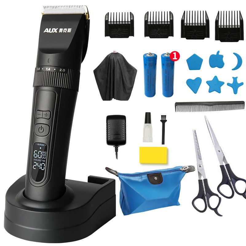 S5 Black [Package 2] + Scissors + BatteryOaks Barber Electric clippers Rechargeable adult Razor children Electric Electric pusher beauty salon special-purpose household