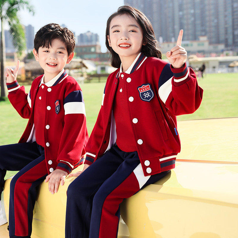Kindergarten Garden Clothing Spring Autumn Suit Elementary School Children's School Uniform Autumn Winter Suit Teacher Yingren Feng Children Baseball Uniform Customized-Taobao