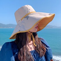 Big face suitable sun hat children summer summer fashion travel summer big hat brim 2021 sunscreen new windproof
