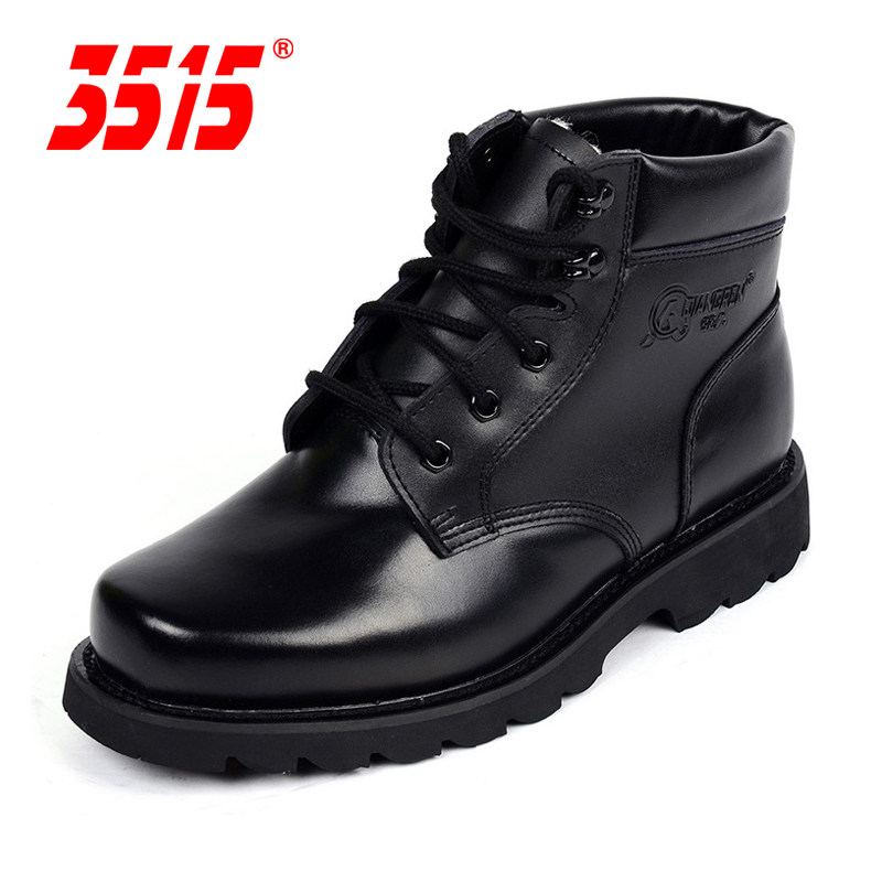 Wool leather shoes Jihua 3515 original non-slip warm full leather winter pure wool men's high-tube cotton shoes