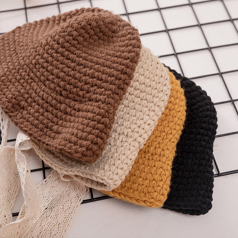 Children's hat knitted fisherman girl baby boy Korean version of infant hat one-year-old girl autumn and winter foreign style cute
