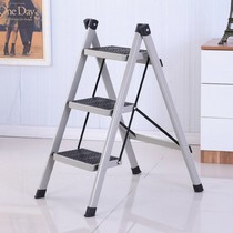 Ladder Home Folding Stool Multi-function escalator Thickened Iron Pipe Pedal Indoor Herringbone Ladder Three-Step Ladder