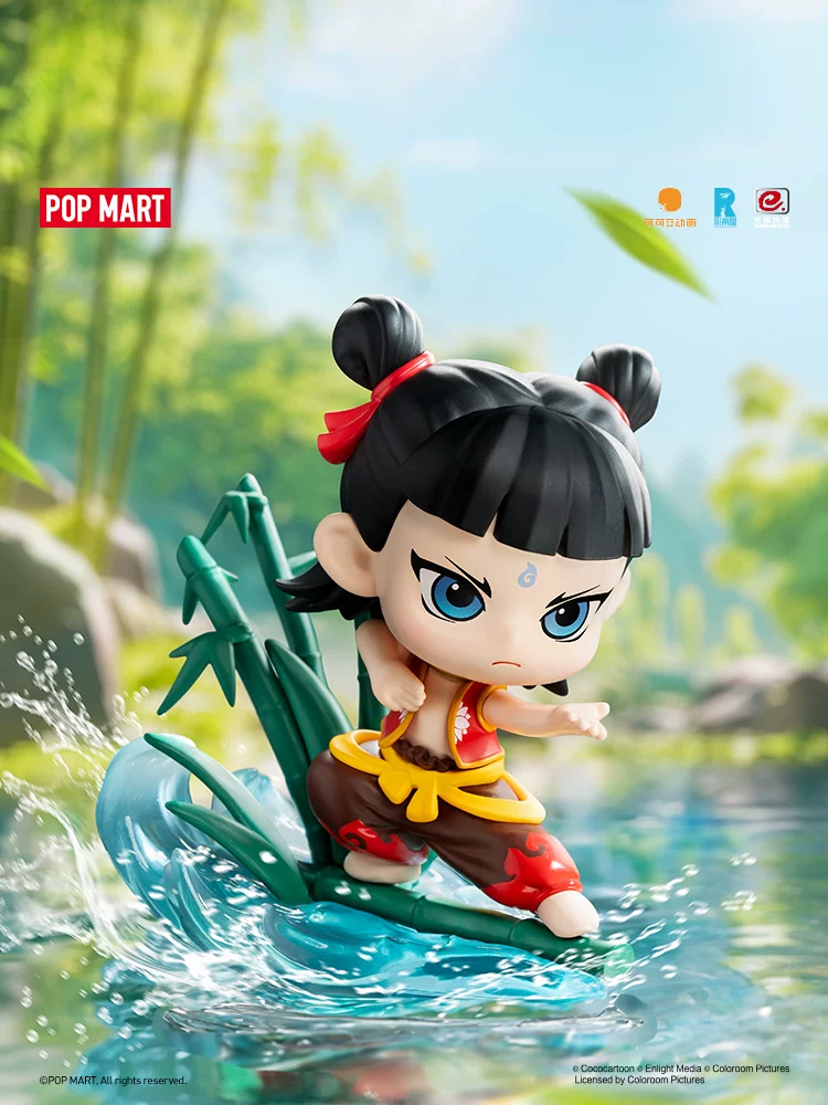 POPMART Pop Mart \"Nezha: The Devil Child's Trouble\" натуральная связующая серия фигура слепой бокс