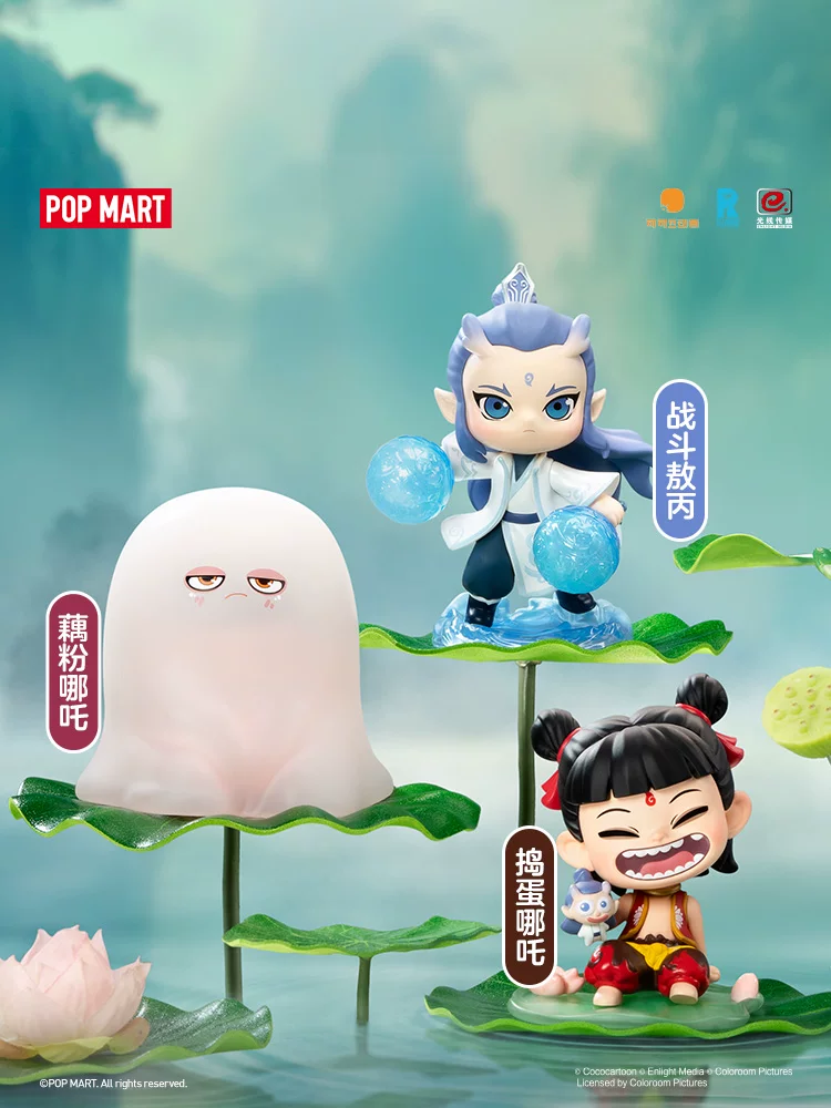 POPMART Pop Mart \"Nezha: The Devil Child's Trouble\" натуральная связующая серия фигура слепой бокс