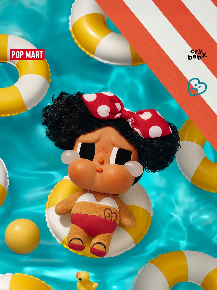 Плюшевая подвеска-вентер CRYBABY Bubble Mart из серии Vacation Mode On, бокс-сюрприз, подарок