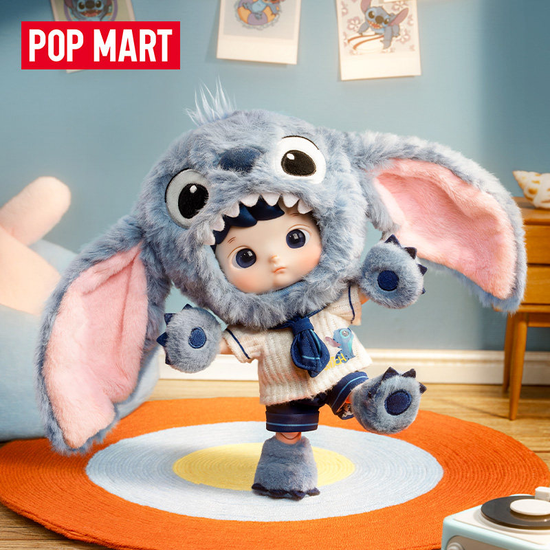 POPMART泡泡玛特HACIPUPU 史迪奇1/8可动人偶玩具礼物摆件